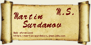 Martin Surdanov vizit kartica